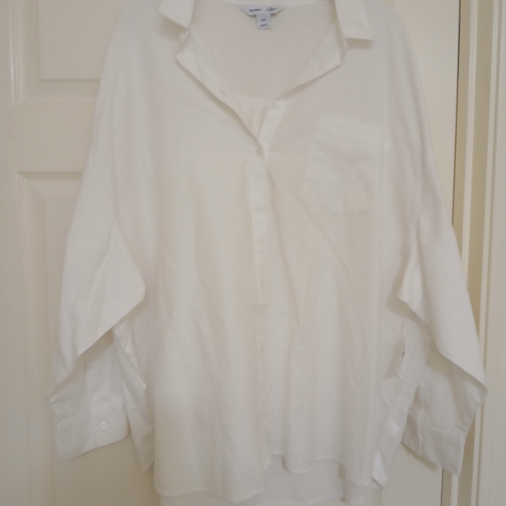 Womens Classic White Button Down Shirt